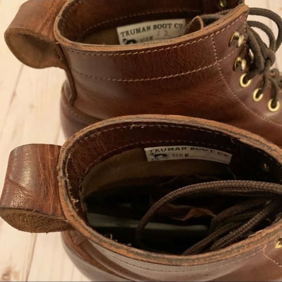Truman Brown Leather Cap toe Boot, 12 D, EUC - Picture 7 of 16